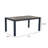Jimeny Rectangular Outdoor Dining Table Umbrella Hole , 63 " W 38 " D