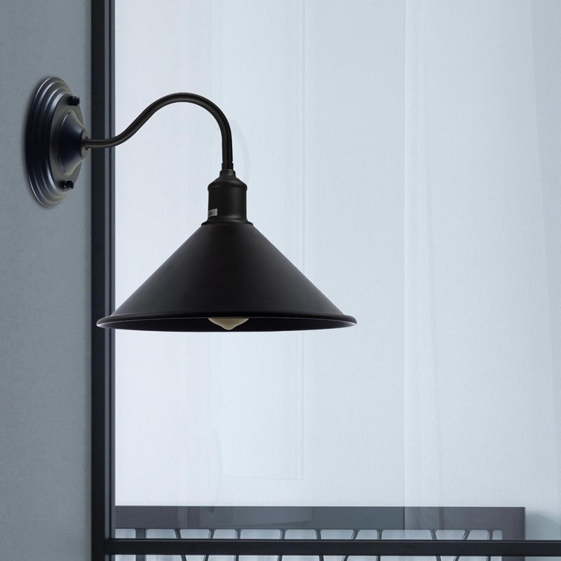 Clementina Armed Sconce, Black, No