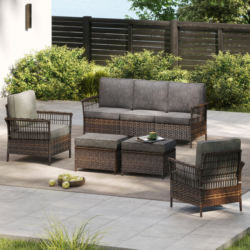 5 Piece Sofa Seating Group With Cushions