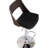 Contemporary Modern Bar Stool With Wood Back, Adjustable Height, And 360 Swivel In Weathered Oak Style Swivel, Diamond Finish