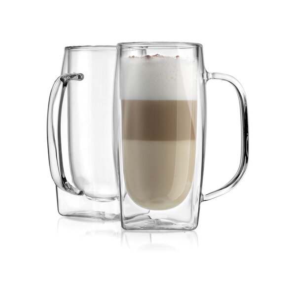 Godinger 27395 10 oz Contessa 2XW Latte Mug - Set of 2