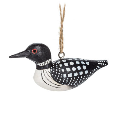 Ornement en bois sculpté Loon