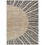 Tapis extérieur lavable abstrait beige et taupe 8 pi x 10 pi chocolat