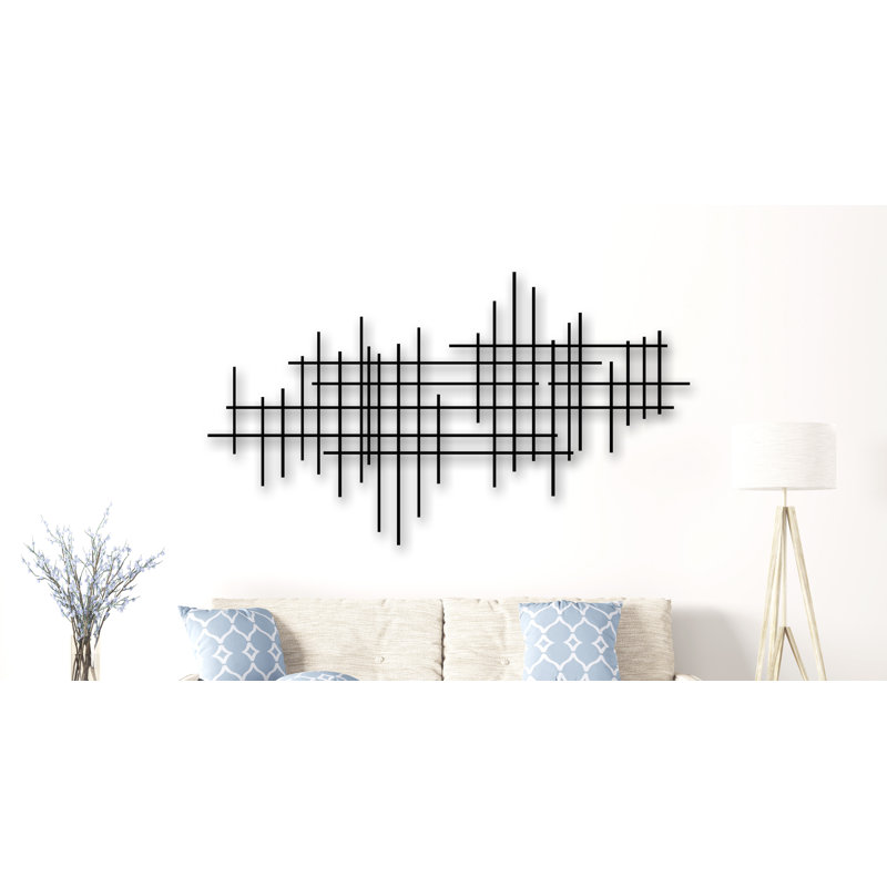 Linear II Handmade Modern Abstract Wall Decor on Metal