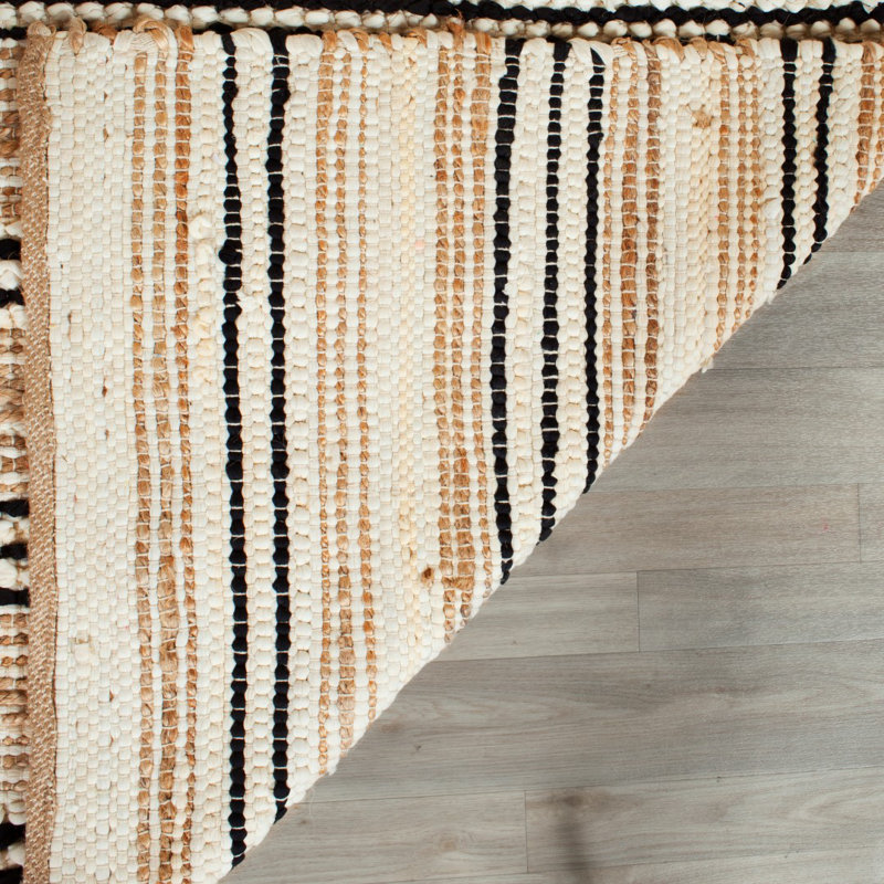 Tapis en coton tissé à la main Doleman, Rectangle 3 pi x 5 pi