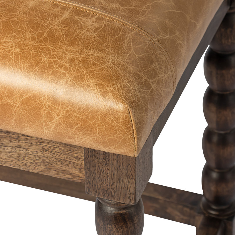 Whitmore Genuine Leather Counter Stool