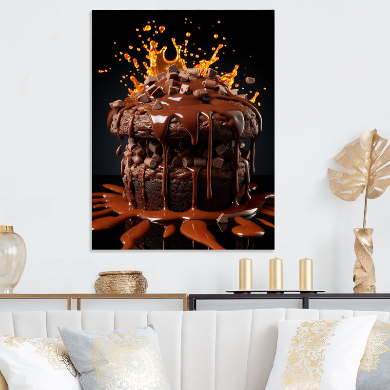 Chocolat, biscuits délices III - Pop Art, art mural en métal, H 20 po x l 12 po x P 1 po