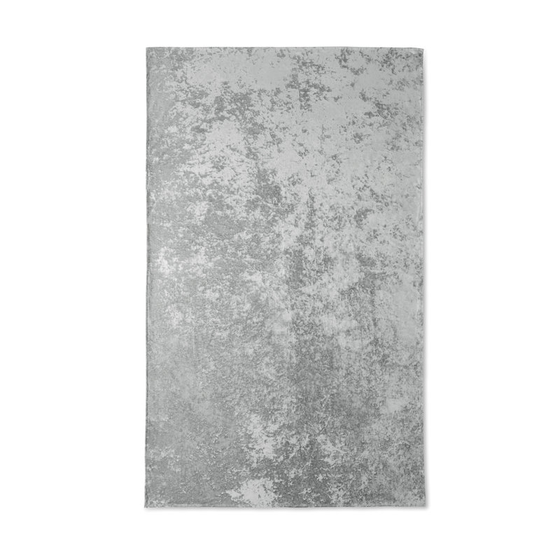 Crushed Velvet Table Cloth, Silver, 137cm W x 178cm L
