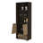 Paso Robles 10-Bottle 3-Shelf Corner Bar Cabinet Dark Oak And Pine