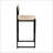 2PCS Paper Rope Woven Bar Stools With Back-119971278