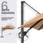 Parasol en porte-à-faux rectangulaire avec base lestée 128 po x 104 po-11285519
