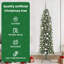 vidaXL Artificial Slim Christmas Tree with 150 LEDs Green-1272619577-1272619580