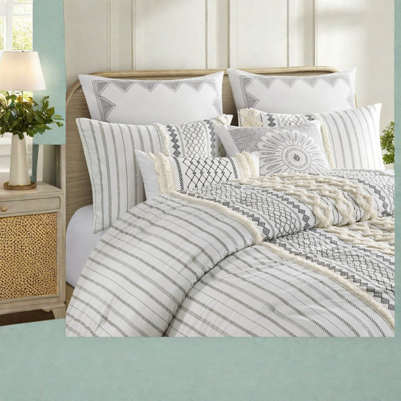 Ensembles de literie en coton de qualité supérieure, très grand californien, chenille moderne tout confort