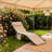Outdoor Reclining Camping Tanning Chair,Padded Folding Chaise Lounge Chair,With Headrest For Beach, Yard, Patio, Pool