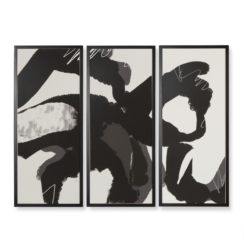 « mouvement d’encre », reproduction d’impression encadrée sur papier
