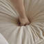 Repose-pieds beige avec tissu chenille - Combine plusieurs canapés pour plus de polyvalence, rembourrage en éponge compatible de qualité 2, 3 et 4 places
