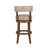 Gautreaux Farmhouse Swivel Rubberwood Counter Or Bar Height Barstool With Faux Leather Seat-1276180276-1276180274