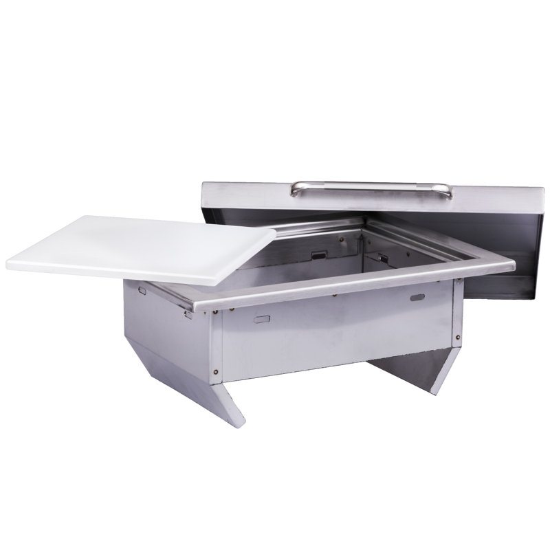 13.81" Stainless Steel Drop-in Outdoor Garbage Storage
