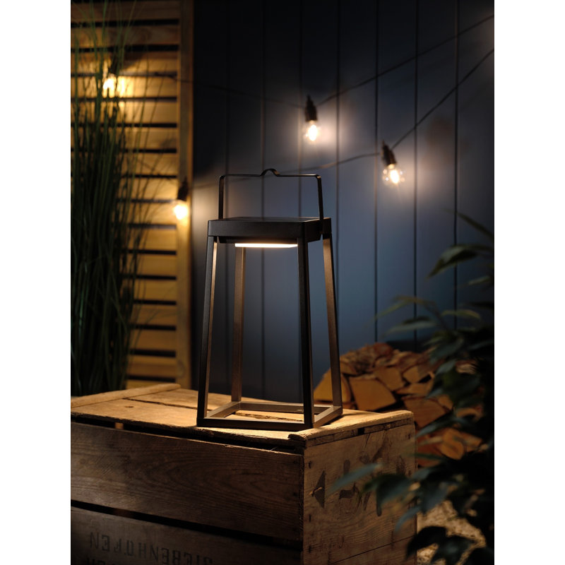 DelRe 32.5cm Solar Powered Integrated LED Square / Rectangular Lantern