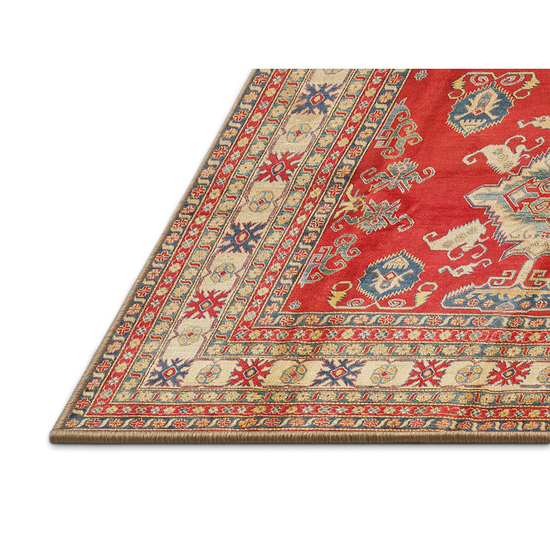 Tapis brun/noir/crème traditionnel, Rectangle 5 pi x 7 pi