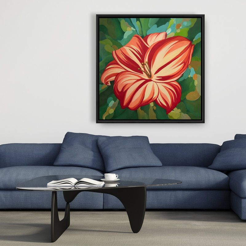 «Blooming Daylilies» sur toile, Noir, noir, noir, noir