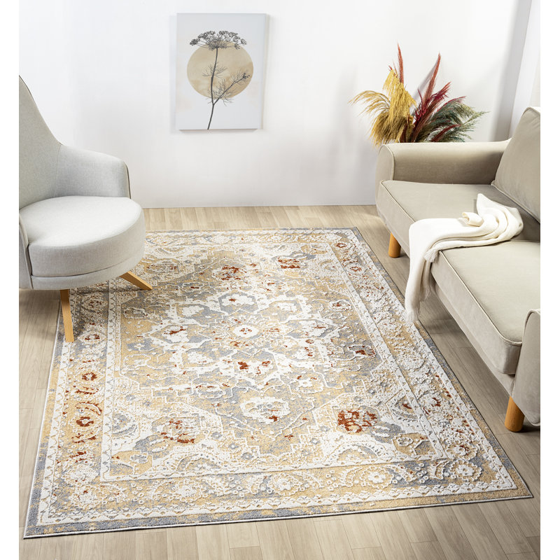 Tapis beige Afsana Camry, Rectangle 12 pi 6 po x 15 pi
