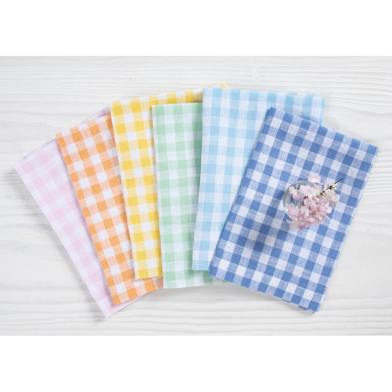 Marshmellow Pink Gingham Linen Placemats Set of 4