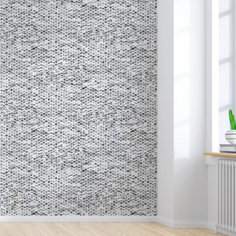 London Grate, Non-Woven, Black on White