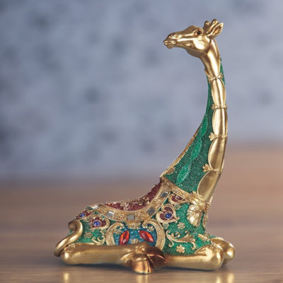 10"H Giraffe Sitting Figurine