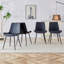 Ensemble de chaises de salle à manger en polyuréthane à coussin de siège allongé - quatre pièces. Conception aux lignes épurées. Peut s'intégrer à divers styles de décoration moderne.-1281752850-1275955219