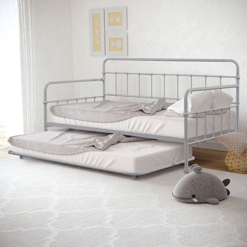 Lit de jour avec couchette, argent, Argent argent