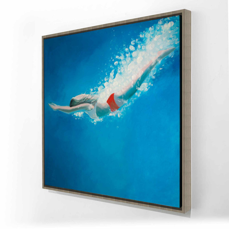 Toile moderne «Diving Jump» | Mer encadrée, art encadré