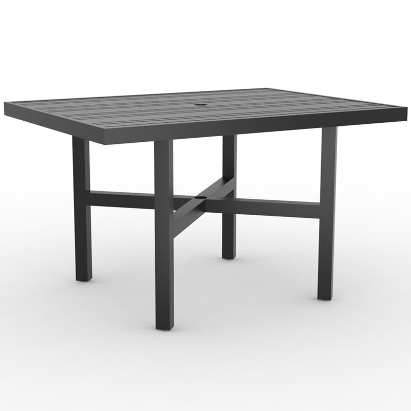 Table de parasol rectangulaire, Graphite