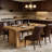 Farmhouse-Inspired Dining Table with Warm Brown Finish (Seats 4-6)