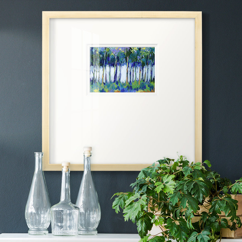 " Light Through The Trees Print ", 17" H x 17" W x 1.25" D, Premium Gold Frame