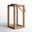 Portolan Rattan-Wrapped Wood Frame Glass Panel Lantern Small-1938606910