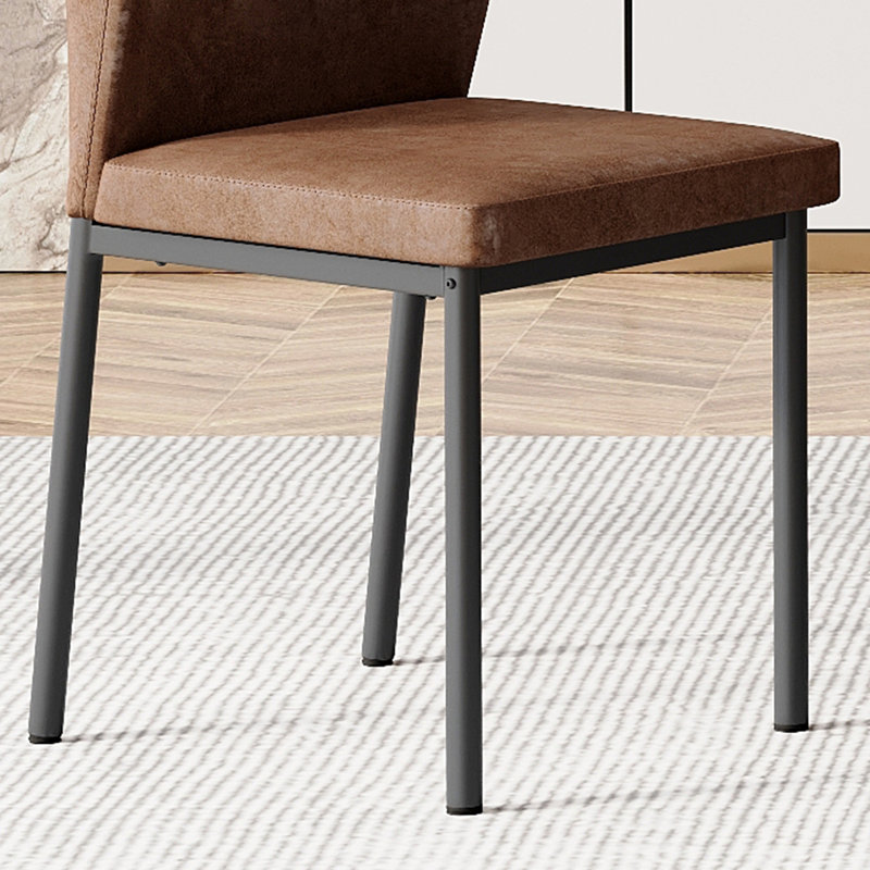 Ensemble de chaises de salle à manger moderne, 6, Noir, Brun