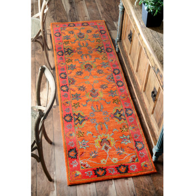 Orange Vibrant Adileh Elegance Area Rug