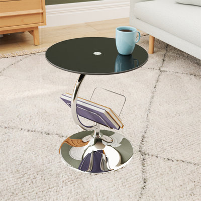 Markowitz Glass Top Block End Table