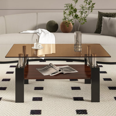 Table basse rectangulaire (seulement avec table basse, sans chaises)