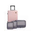 3 pièces, sac de rangement doublé, bagage trois pièces, valises à roulettes, valise de transport légère en ABS, valise rigide BEIGE