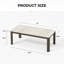 Avanna 1-Piece Brown Aluminum Outdoor Coffee Table