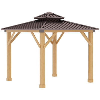 25 Ft. W x 25 Ft. D Solid Wood Hardtop Gazebo