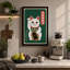 Lucky Cat Japandi - Wrapped Canvas-686619838-686619830