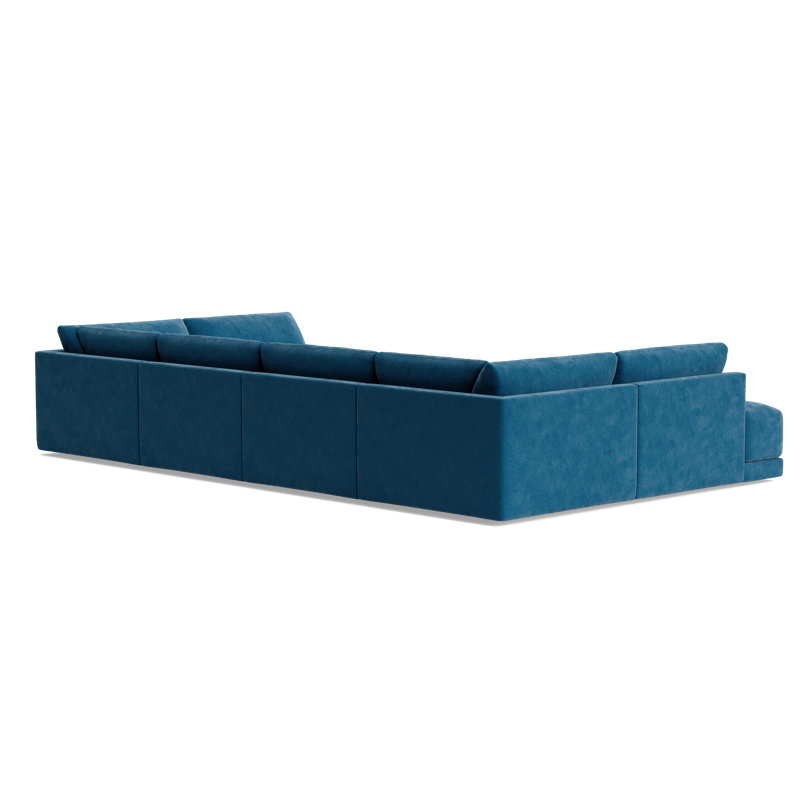 Eva Sectional, Performance Velvet - Denim