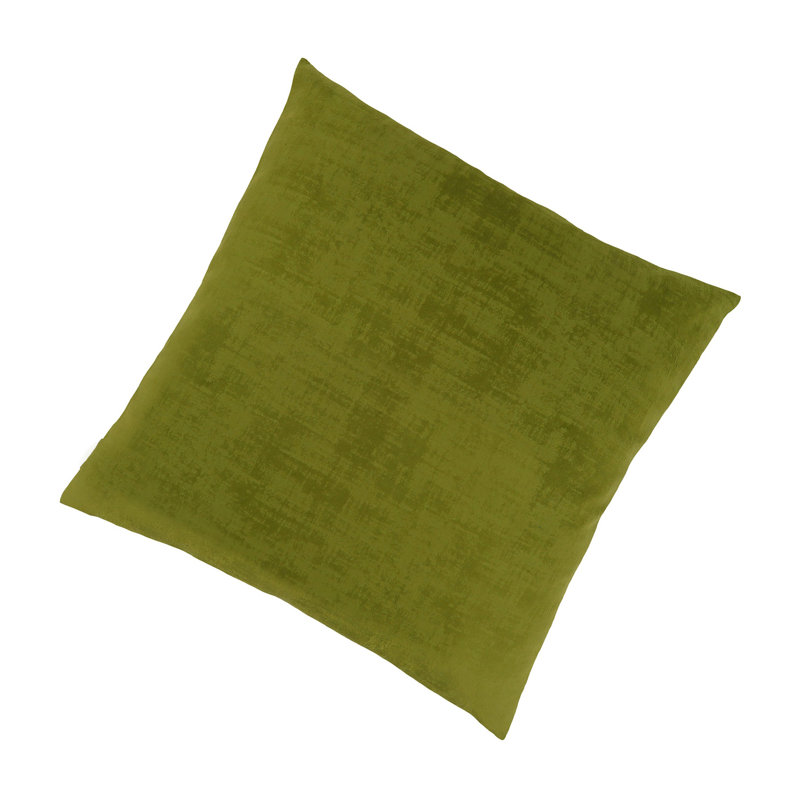 Coussin décoratif, 18 po, texture velours, insert en polyester, vert lime