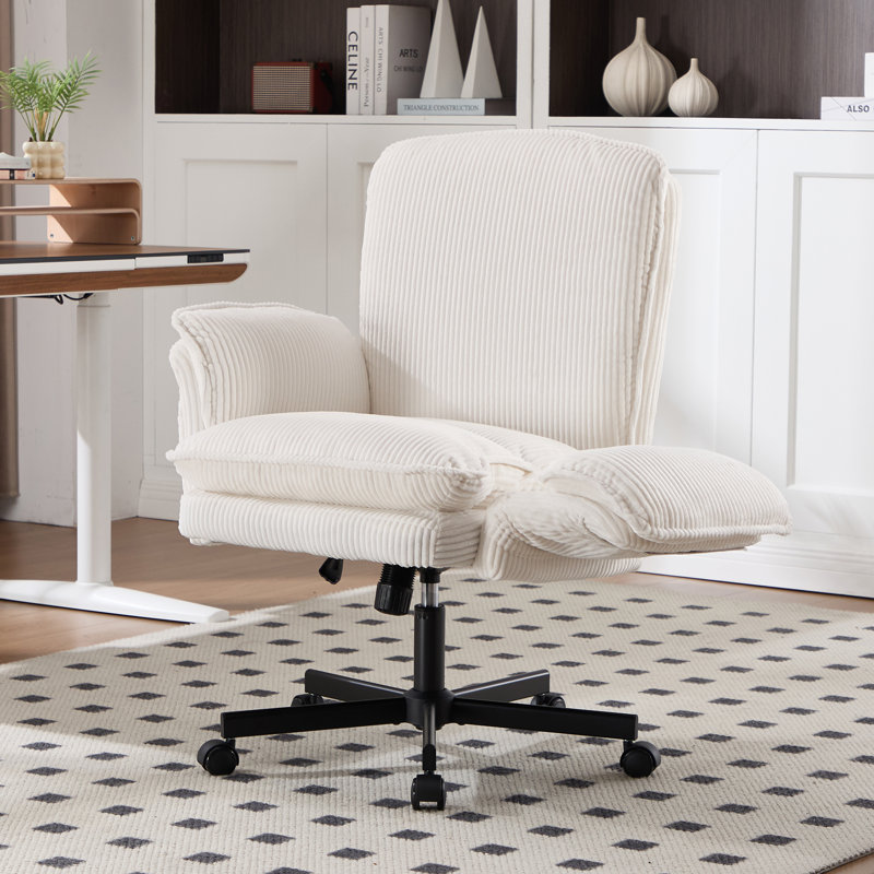 Chaise avec accoudoirs et roues Criss, White