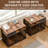 Large Dog Crate Furniture For 2 Dogs,85.4" Metal Frame Furniture Style Double Dog Kennel Crates Cages Large Breeds Tv Stand Table With Storage And Divider Indoor,rustic Brown