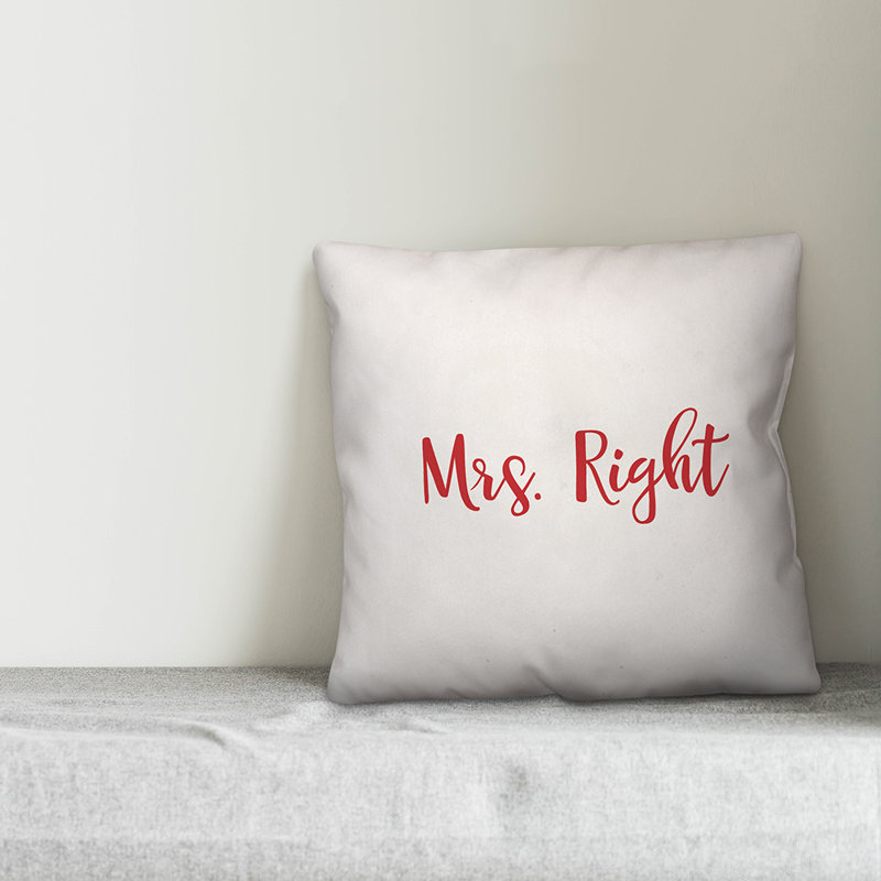  Coussin Mme. Right, Blanc / rouge, Coussin décoratif