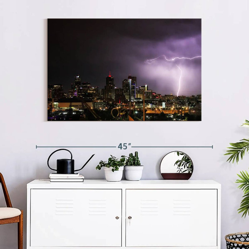 Kavia Lightning Over Denver, 26" H x 39" W